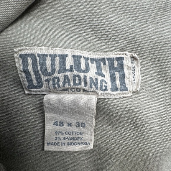 Duluth Trading Flex Fire Hose Relaxed Fit Pants Size 48x30 Beige Canvas Pants - Picture 3 of 16